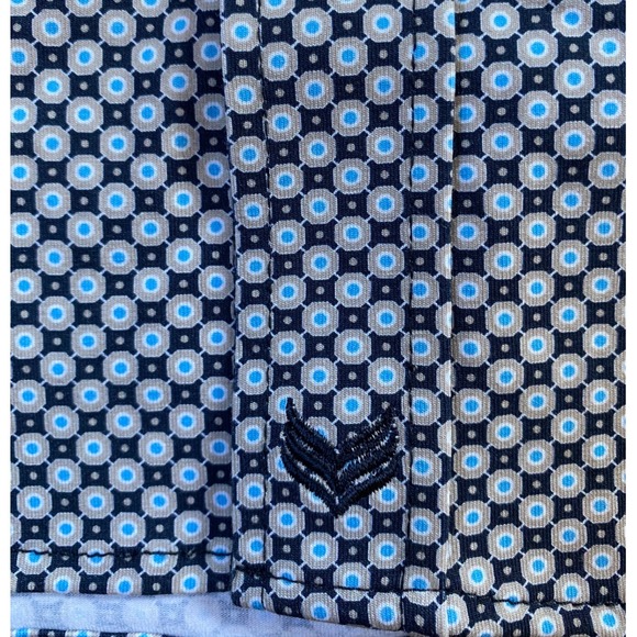 Buttercloth Men's Slim Fit Focal Point In Icy Cotton- Navy Chateau -L -NWOT - Picture 9 of 9